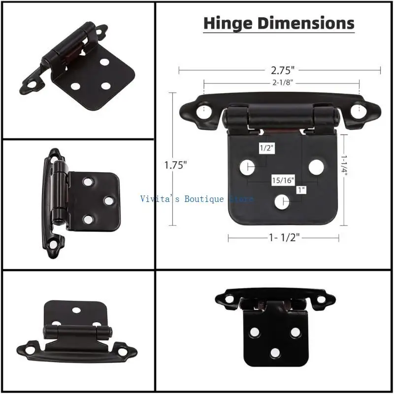 

Heavy Duty Cabinet Hinges Furniture Hardware Cabinet Door Hinges 10pcs/set M76D