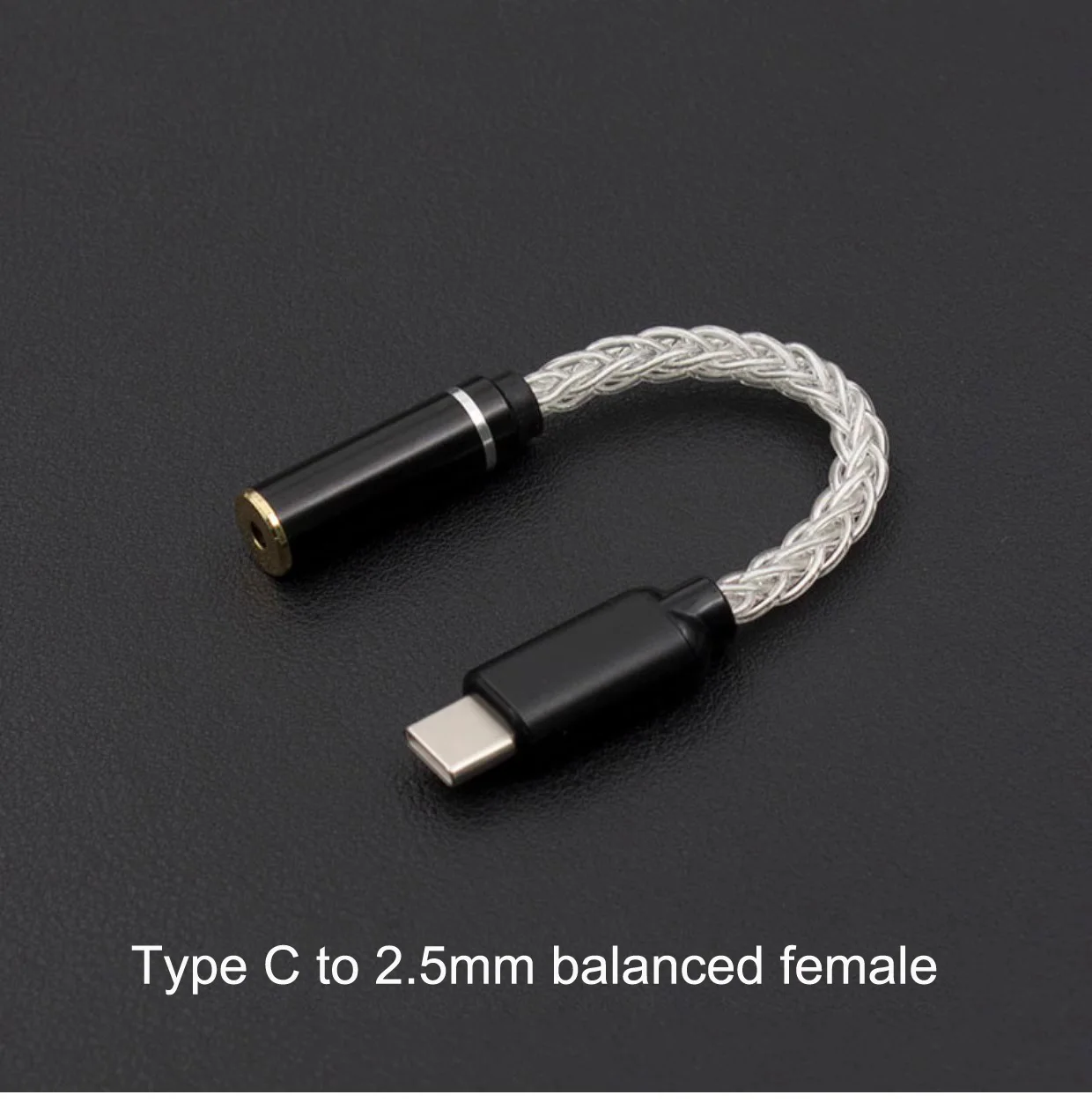 Pure Silver USB Type C To 4.4MM/2.5MM Balanced 3.5MM Audio Adapter ALC5686 HiFi DAC Headphone Amplifier Interface Earphone Cable