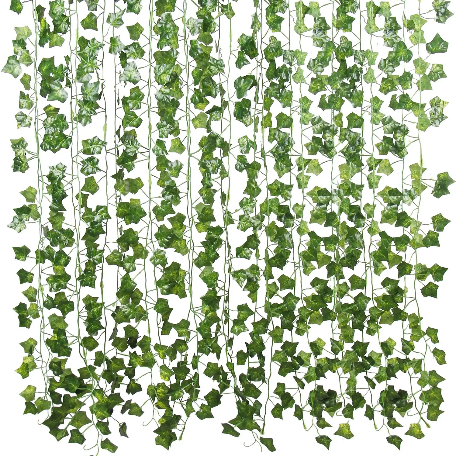 

Artificial Ivy Garland UV Resistant Green Leaves Fake Plants Hanging Vines for Home Wedding Party Garden Wall Room Decoration