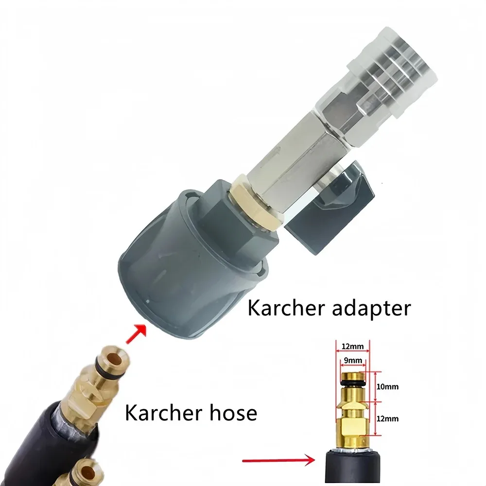 Connect Stainless Steel Ball Valve Water Flow Control Shut Off Switch Compatible with Karcher K2-K7 Series Pressure Washer Hoses image 3