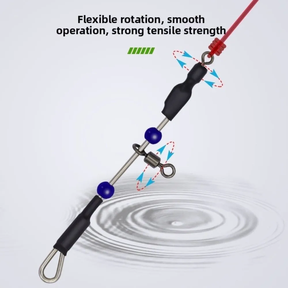 10pcs 10pcs Fishing Terminal Tackle T Swivel Connector Anti Tangle Fishing Swivel Connector 3 Way S/M/L Size Fishing Bead Set