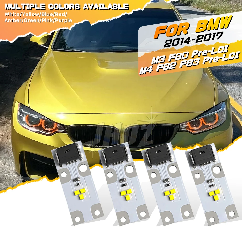 

63117263051 Желтые ангельские глазки DRL чип-платы для BMW M3 M4 F80 F82 F83 Pre-LCI ксеноновые фары 2014-2017 гг.