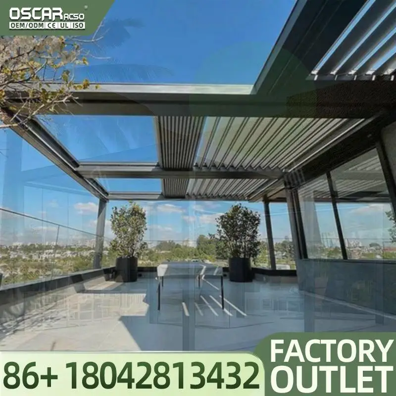 أفضل بيع صديقة للبيئة في الهواء الطلق غطاء المناخ الحيوي مقاوم للماء هيكل من الألومنيوم لحديقة الفناء الخلفي العريشة #3