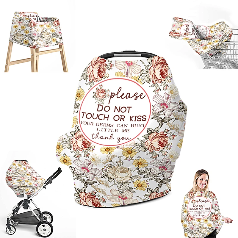 Funda elástica multiusos para asiento de coche de bebé, cubierta de lactancia, carrito de compras de lactancia, fundas de carrito de comestibles, dosel de asiento de coche