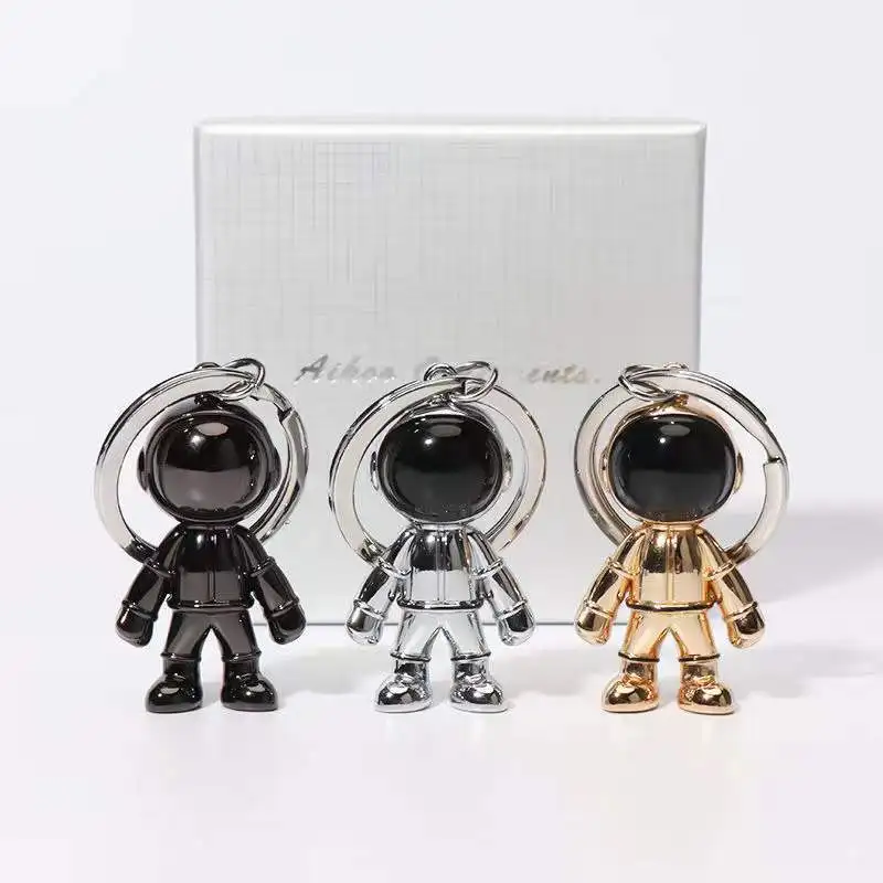 

Fashion Astronaut 3D Space Spaceman Keychain Robot Metal Car Key Ring Pendant Creative Universe Aviation Gift For Kid Friends