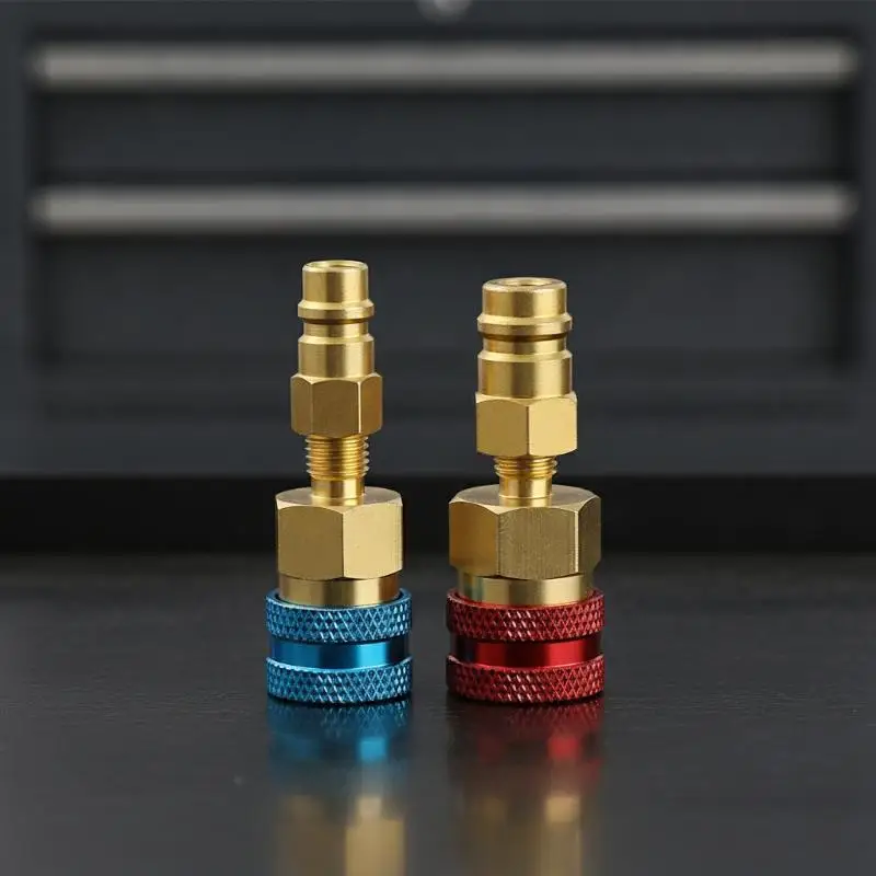 Car AC R1234YF to R134A Conversion Adapter High Low Side Quick Fitting Coupler for Professional Auto Repair Shops
