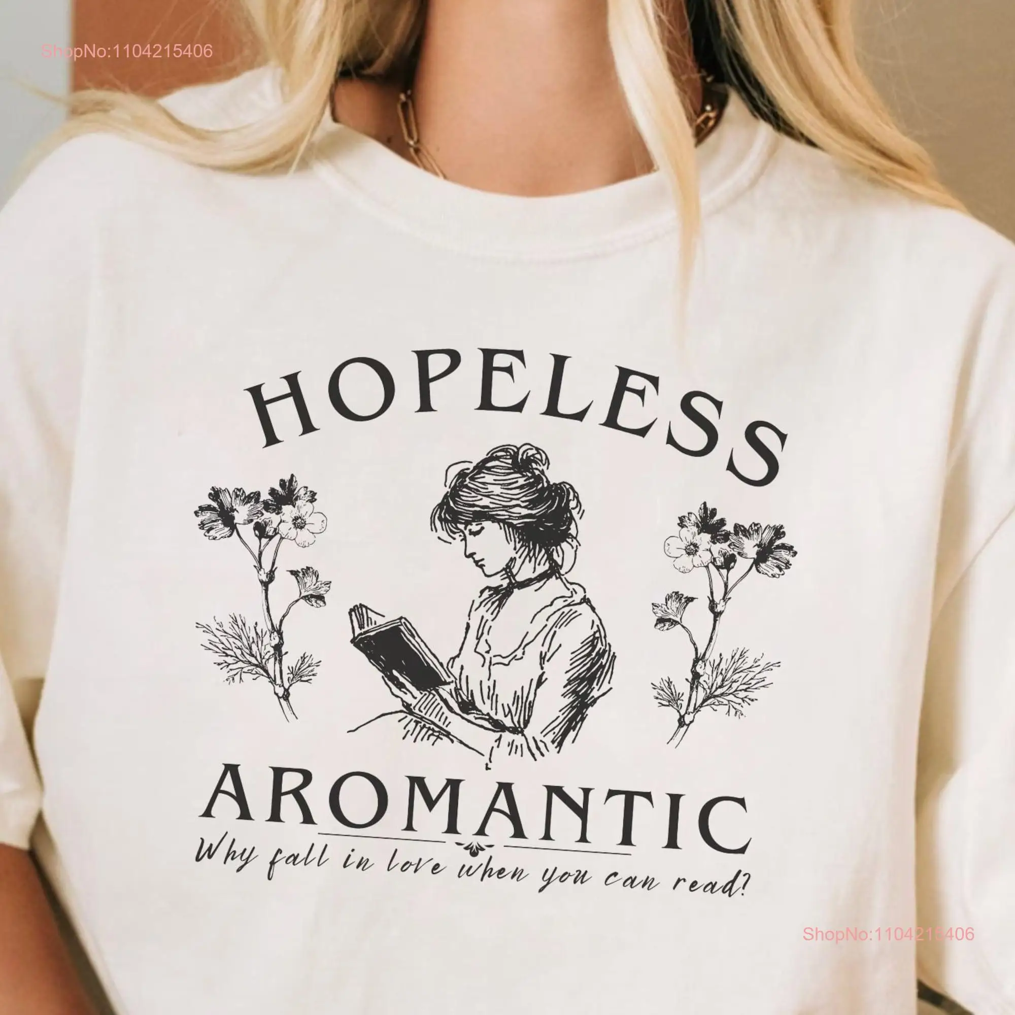 Hopeless Aromantic T Shirt Asexual Aroace Born To read Bookish Book Lover Aro Pride PoeT long or short sleeves