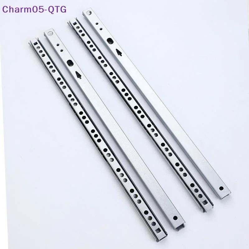 Hot！2Set Smooth Glide Bearing Drawer Slides 17mm Wide Two Way Slide Drawer Glides 8
