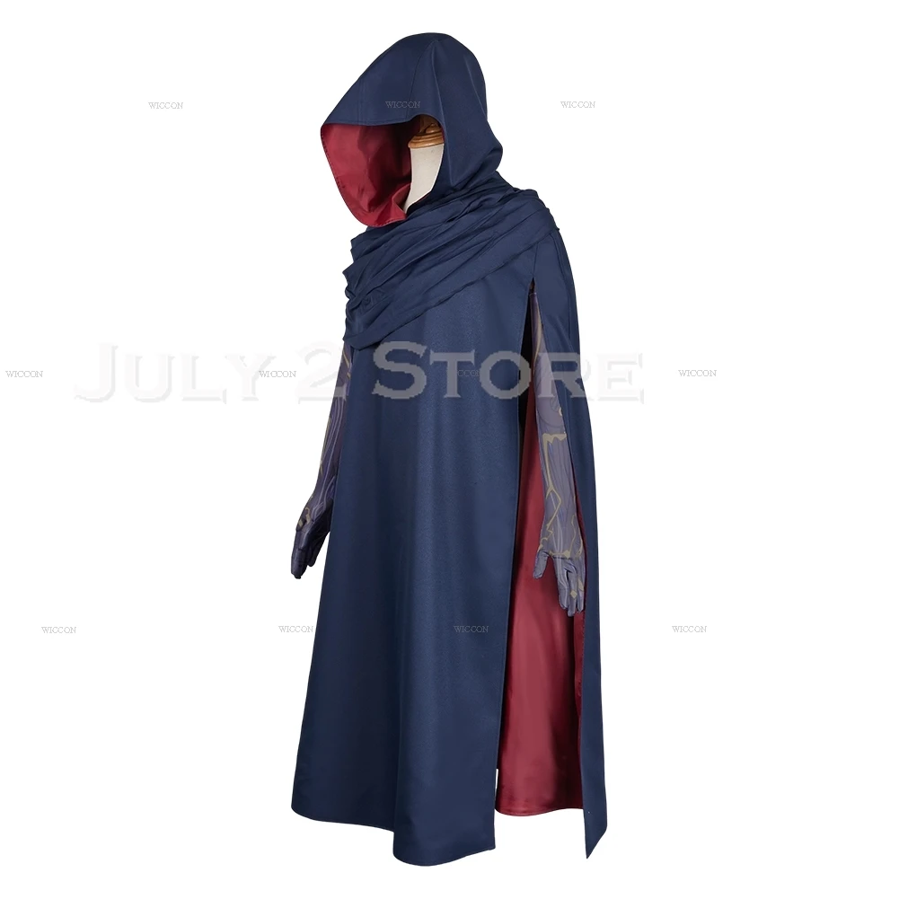 Arcane S2 Viktor Cosplay Costume LOL Cloak Blue Hooded Cape Wig Hextech Outfits Halloween Carnival Fancy Disguise Anime Clothes