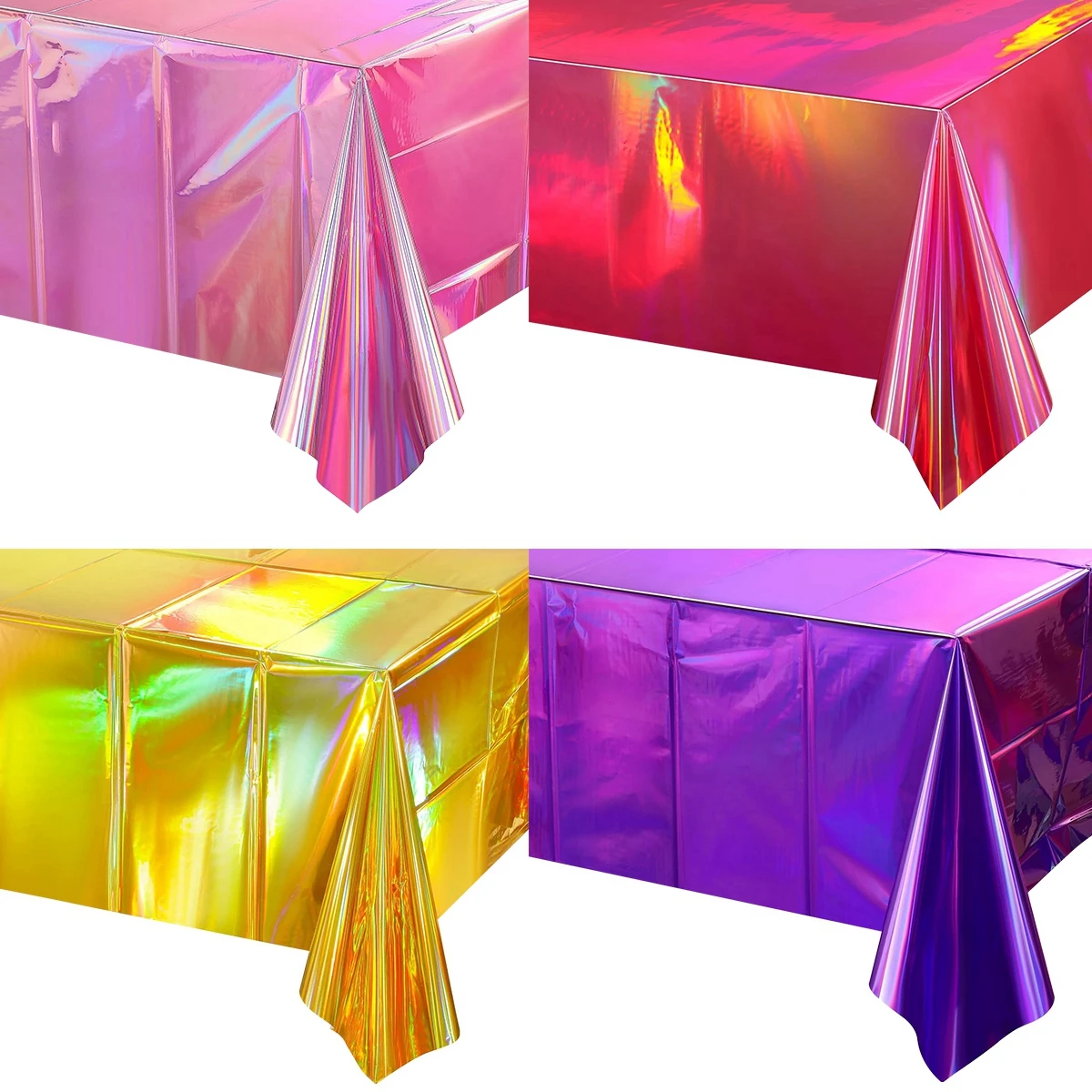 

Symphony Laser Gold Pink Aluminum Film Tablecloth Wedding Birthday Party Decor Kids Baby Shower Table Cover Birthday Suppies