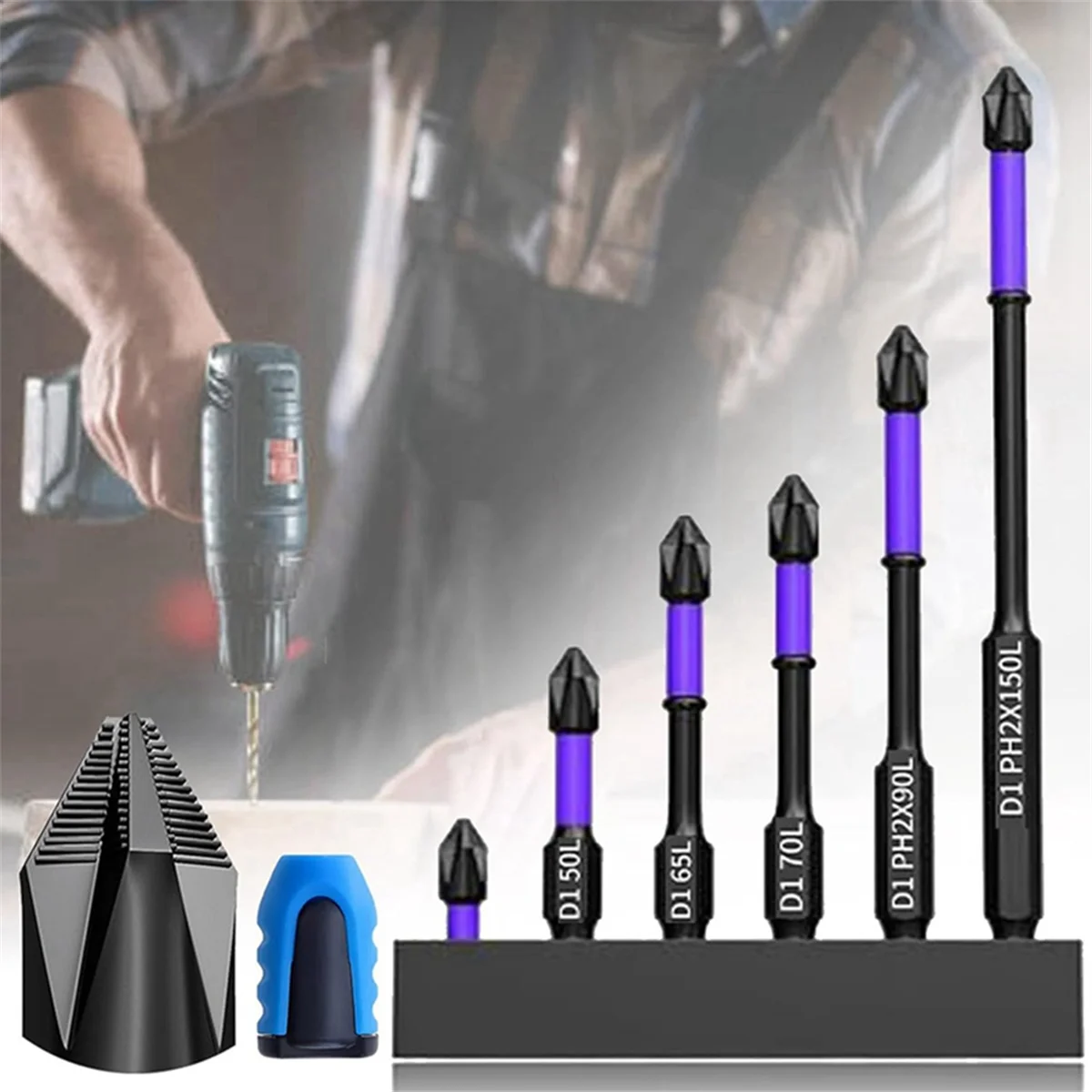 Upgraded High Hardness and Strong Magnetic Bit, Anti-Shock Non-Slip Bit, Super Strong Magnetic Drill Bits, (1 Set)