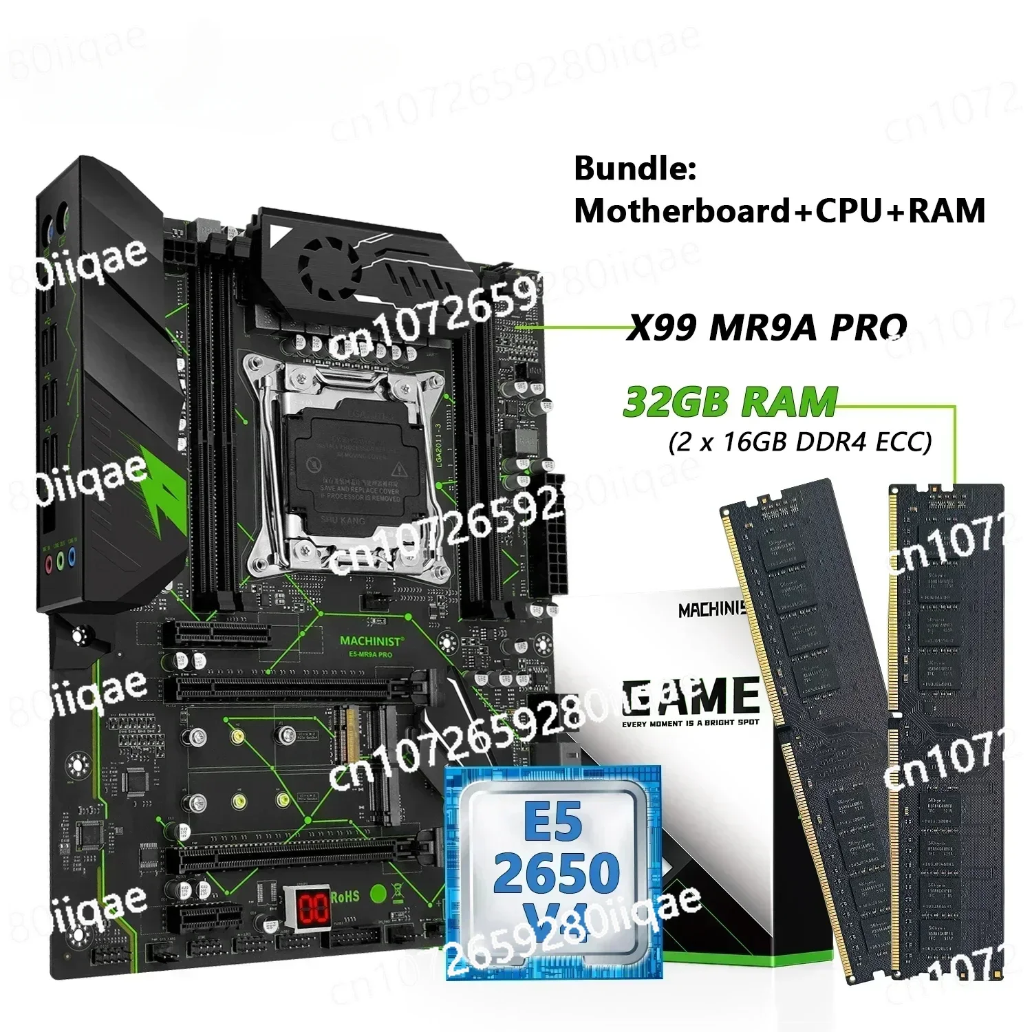 MR9A PRO X99 Motherboard combo Kit  with Xeon E5 2650 V4 CPU And DDR4 32GB RAM Memory Set Four Channel ATX