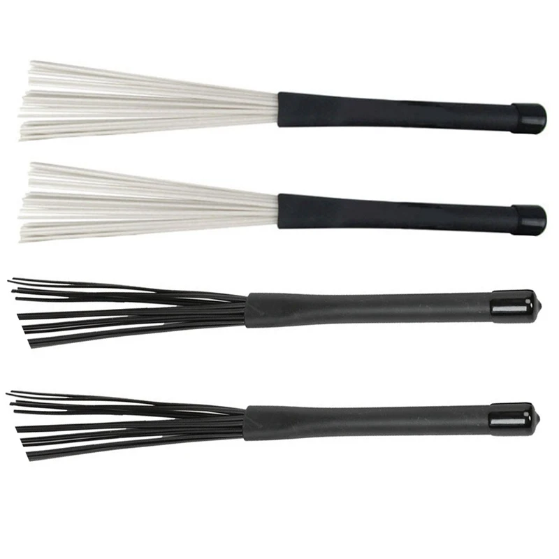 4 Pack Percussion Brushes, Drum Brushes, Snare Drum Brushes, Jazz Drum Brushes, Percussion Drum Brushes Durable Easy To Use