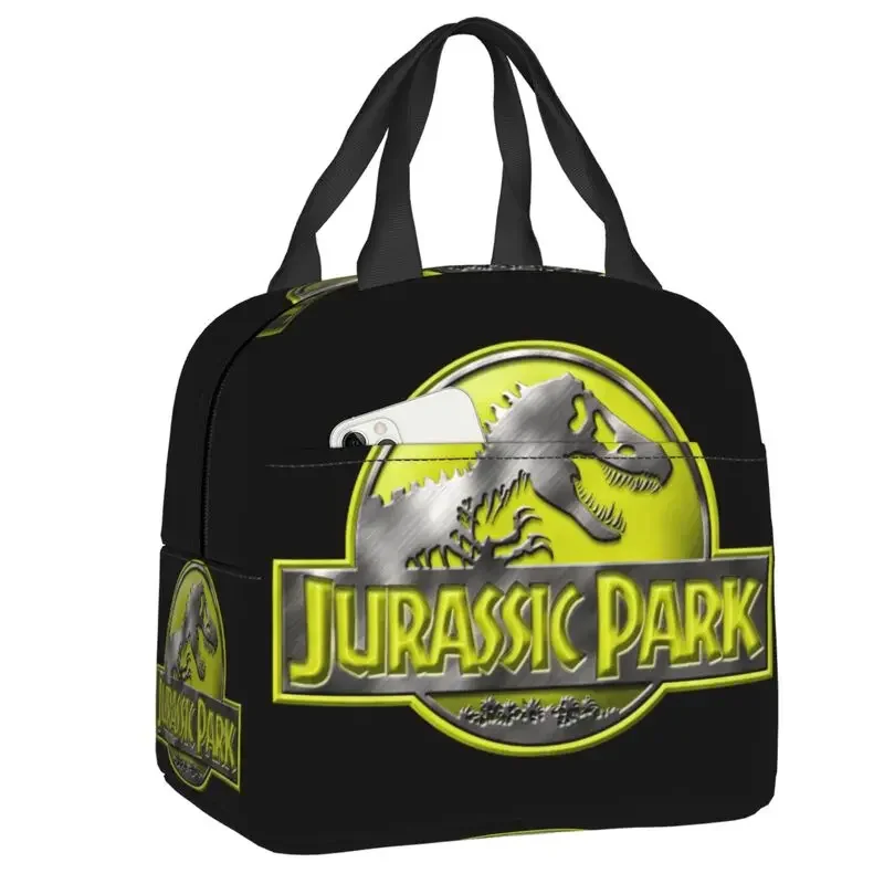 Jurassic Park Insulated Lunch Bag for Camping Dinosaur World Cooler Thermal Lunch Box Women Children Food Container Tote Bags