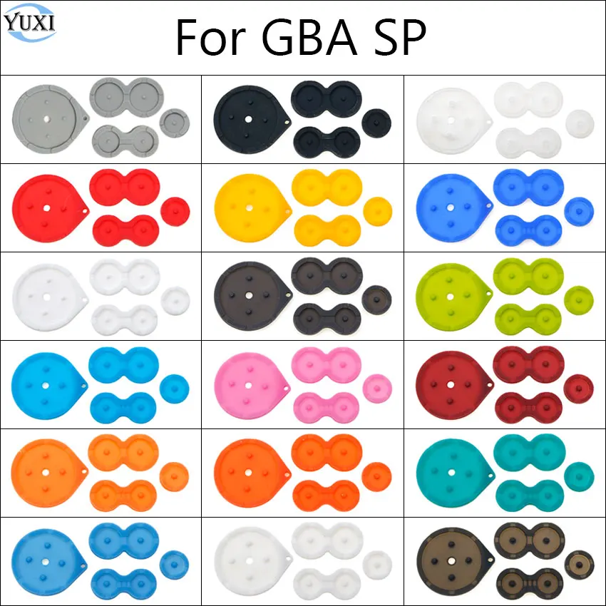 

YuXi For Gameboy Advance SP Conductive Rubber Buttons Replacement For GBA SP Silicone Pads