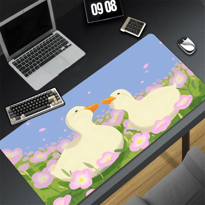 Pattern Game Kawaii HD Mousepad Pad Rubber Mouse Mat Desk Gaming Non Slip Table Mat PC Gamer Cabinet Mousepad Duck Keyboard Pad