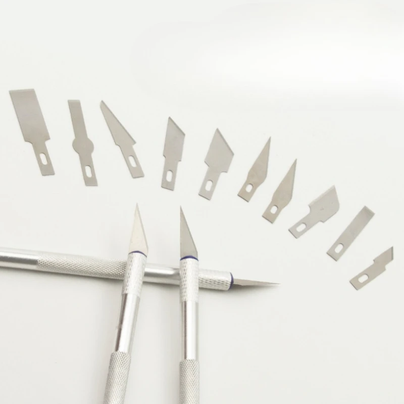 13 pcs Aluminum Alloy Carving Knife Tool Set - Perfect For Paper-cut, Handcraft & Model Making