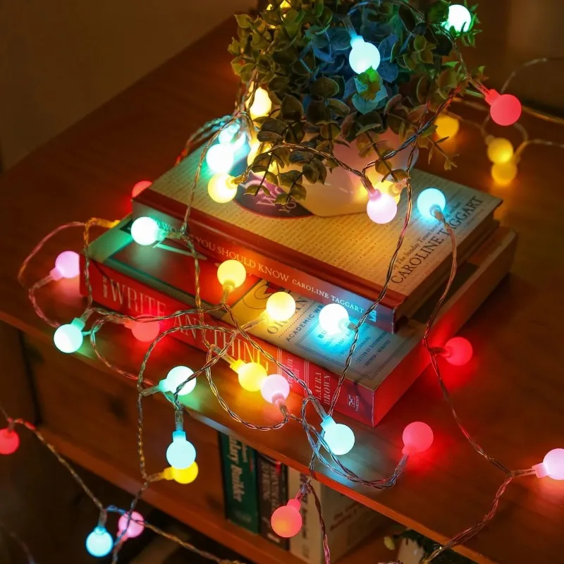 

Гирлянда-шары с 10/20/40/80 светодиодами, на батарейках, для дня рождения, свадьбы, вечеринки, Рамадана, украшения комнаты