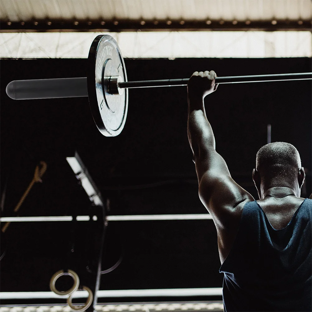 

1pc Barbell Sleeve Ball Head Adapter 300Mm Black Durable Plastic For Gym Home Workout Fitness Equipment