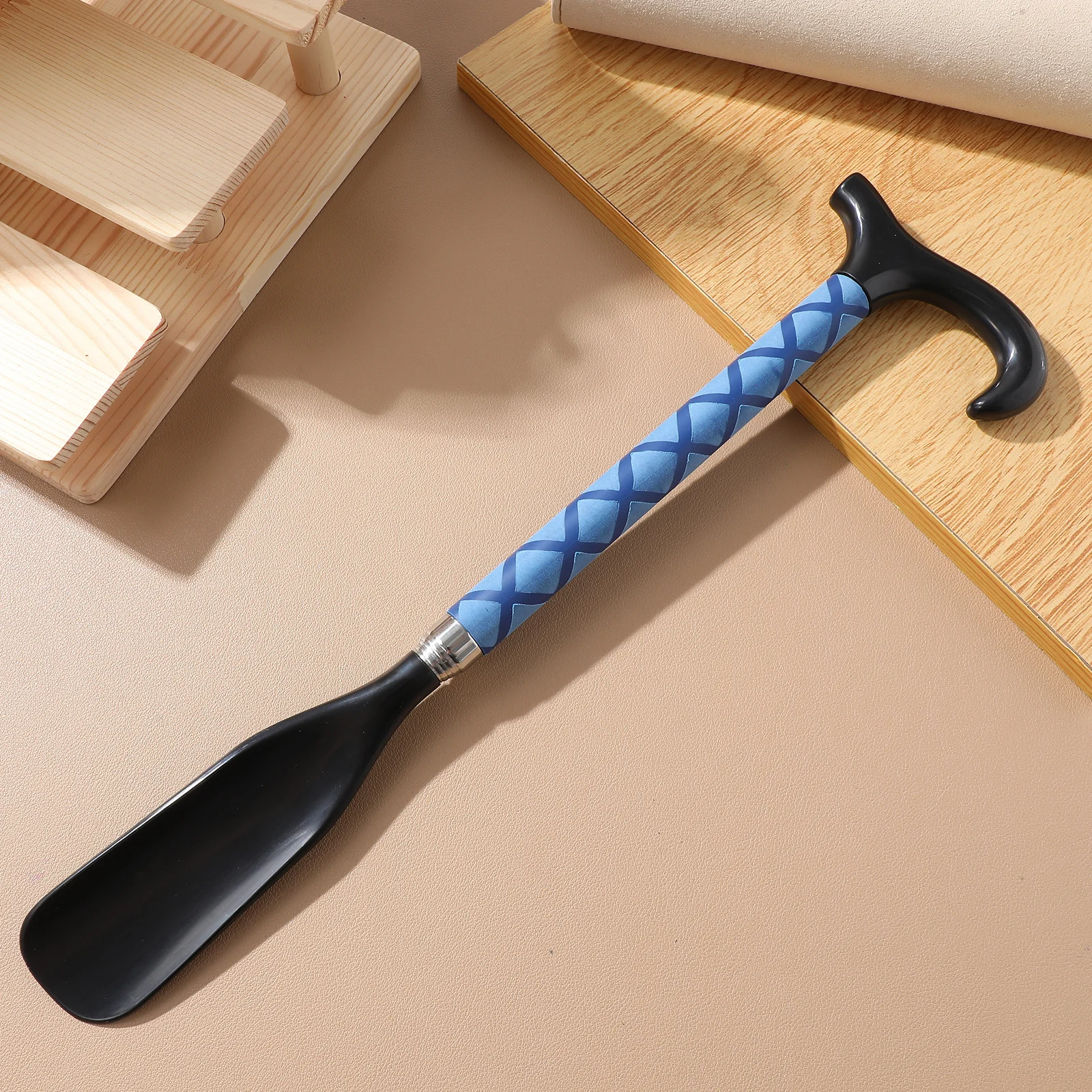 

Telescope Retractable Shoehorn Long Handle Pregnant Woman Black Boots Toddler Abs Material Adjustable Extendable Shoe Horn For