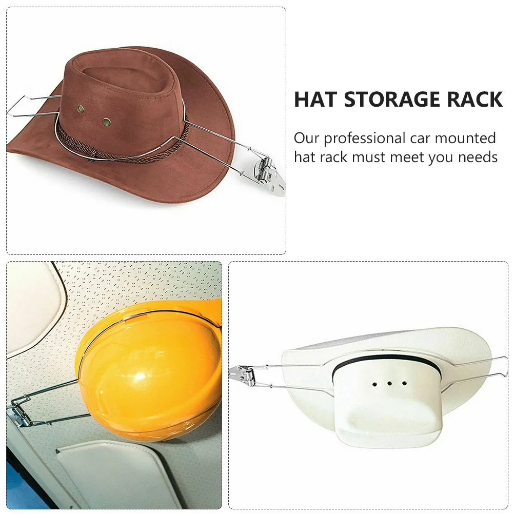 2 Pcs Car Hat Holder Auto Gadgets Caps Accessories Rack Steamer for Hats Hard Trucks Western Skirt