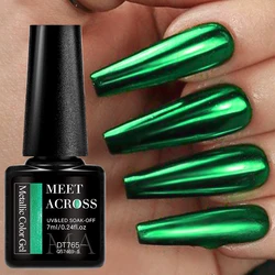 7ml Metallic Gel Nail Polish Green Red Blue Gold Color Nails Metallic Effect Long-lasting Semi-permanent nail polish Nail Art