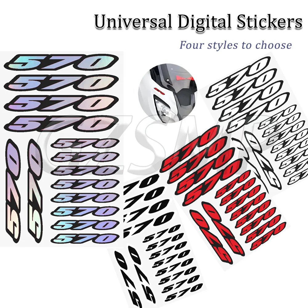 Fit For Polaris HUSQVARNA Sportsman 570 TE 570E SM 570R Motorcycle Fairing Tail Sides Sticker Decal Emblem Number 570 Sticker