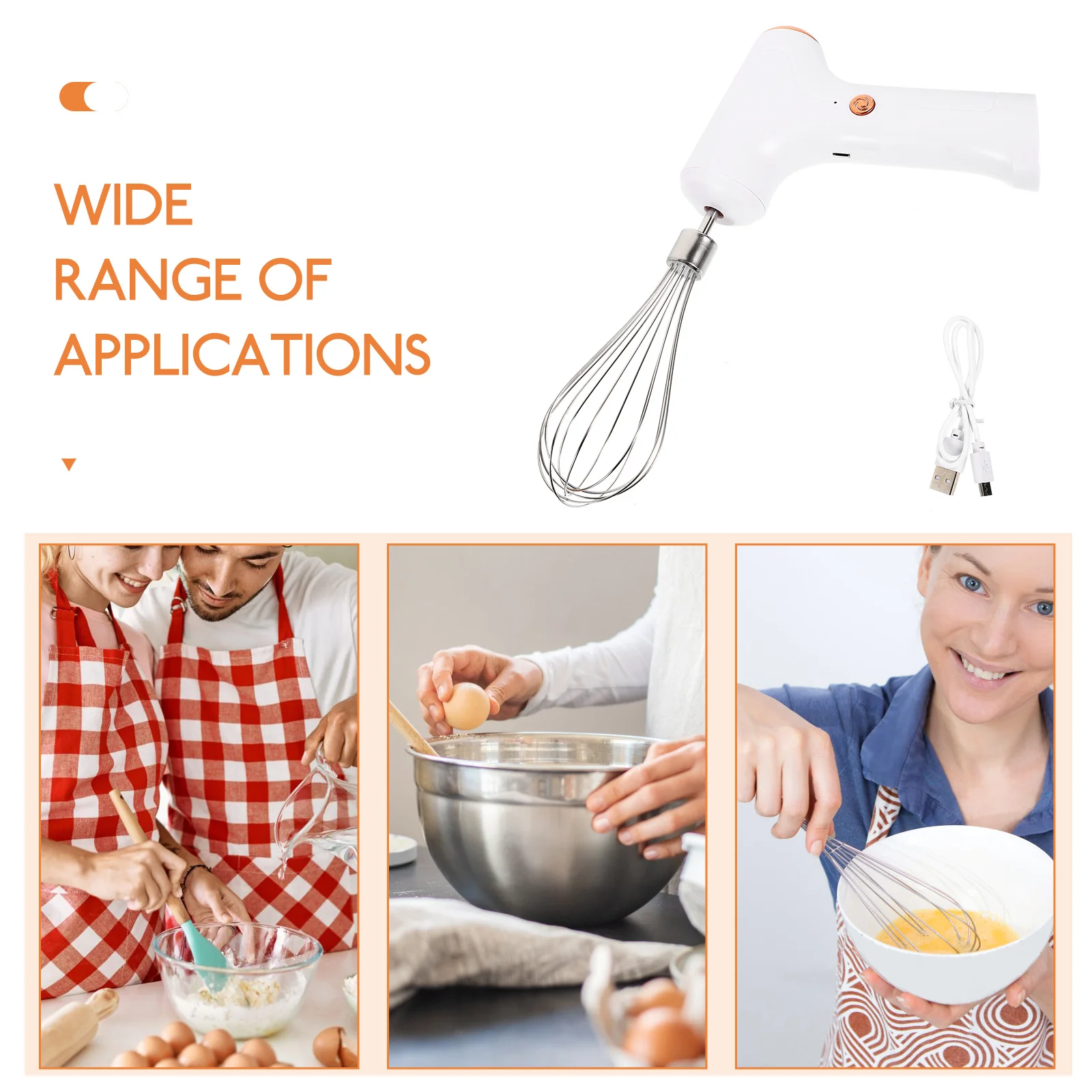 

Electric Egg H Mixer Blender Portable Multi Function H held Blender Wireless Yellow Convenient Household Milk Frother Multi