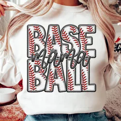 BASEBALL mama Baseball Game Day Iron-On Heat Transfer Sticker Decals T-shirts Sweatshirts Bag Clothing Pillow Fabric Decor