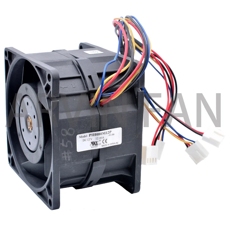 PIH080M12P 80mm Fan 80x80x56mm DC12V 12.00A 4 Wires 4pin Ultra-high-speed And High-pressure Cooling Fan For Server Chassis