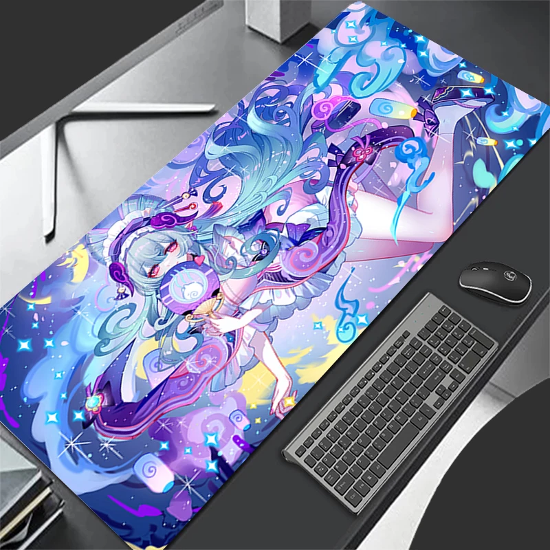

Mousepad Pattern Mouse Pad Desk Mat Computer Gaming Keyboard Pad Genshin Impact Yumemizuki Mizuki Rubber Mat Non Slip Mouse Mat
