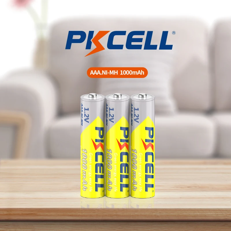 40PCS PKCELL High Power Rechargeable AAA Batteries Pre-Charged 1000mAh Ni-MH Triple A Batteries With Long-Lasting