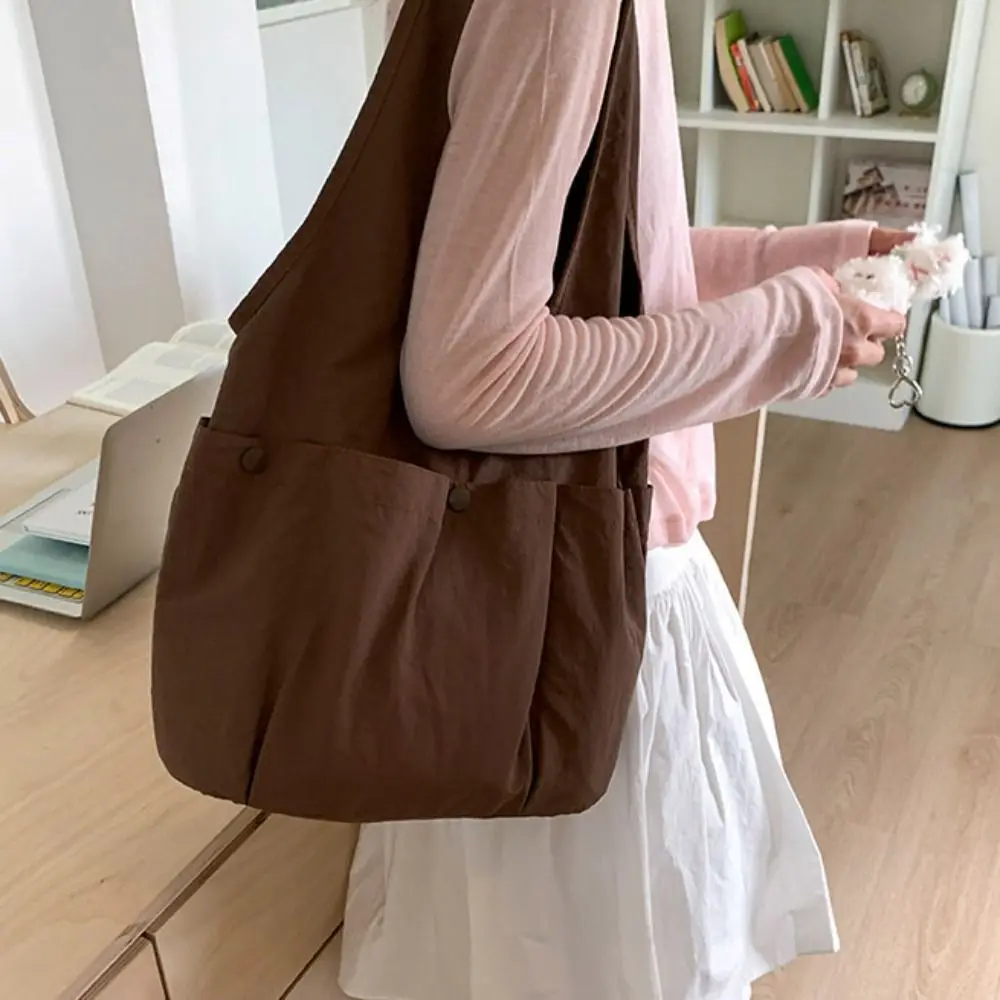

Underarm Bag Nylon Shoulder Bag Large Capacity Quick-dry Sport Tote Bag Korean Style Solid Color Multi-pouch Tote Bag Daily