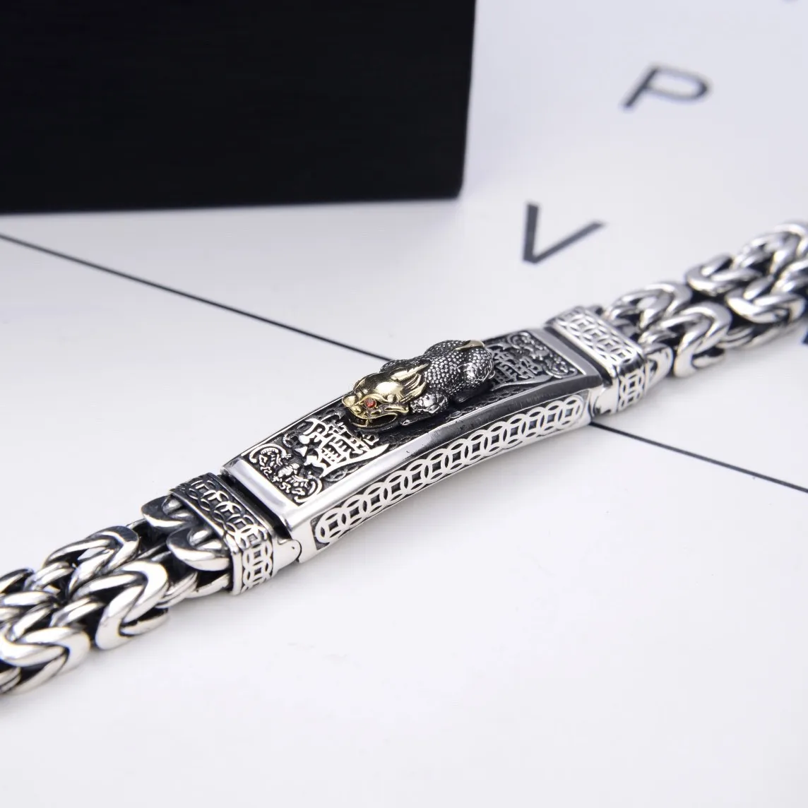 Original China-Chic New Product, Pixiu Lulutong Bracelet, Sterling Silver, Men's Transfer, Pearl Fashion Personality