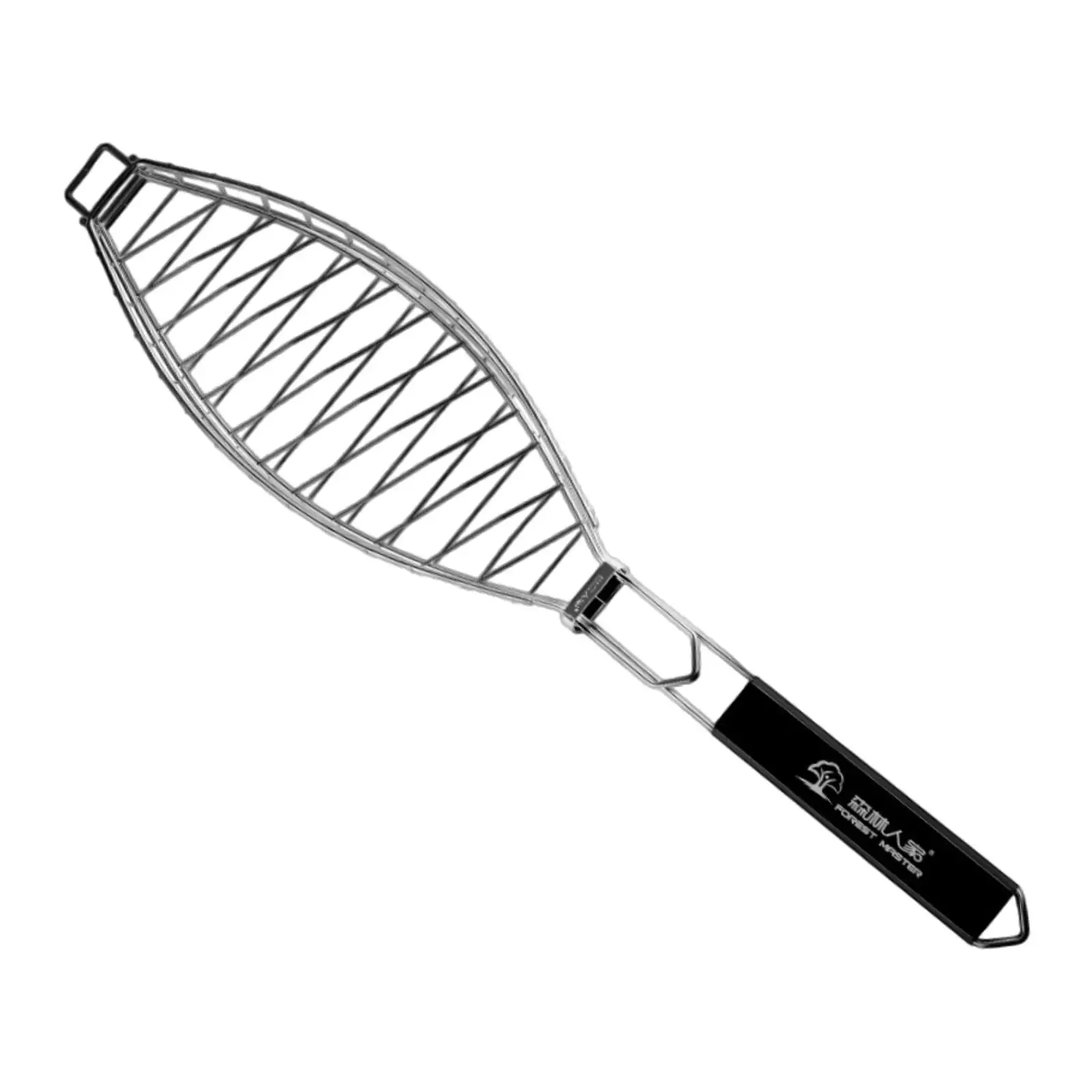Portable Grilling Basket Non Stick Fish Shape BBQ Net Barbecue Clip with Handle for Outdoor Camping Barbecue Set