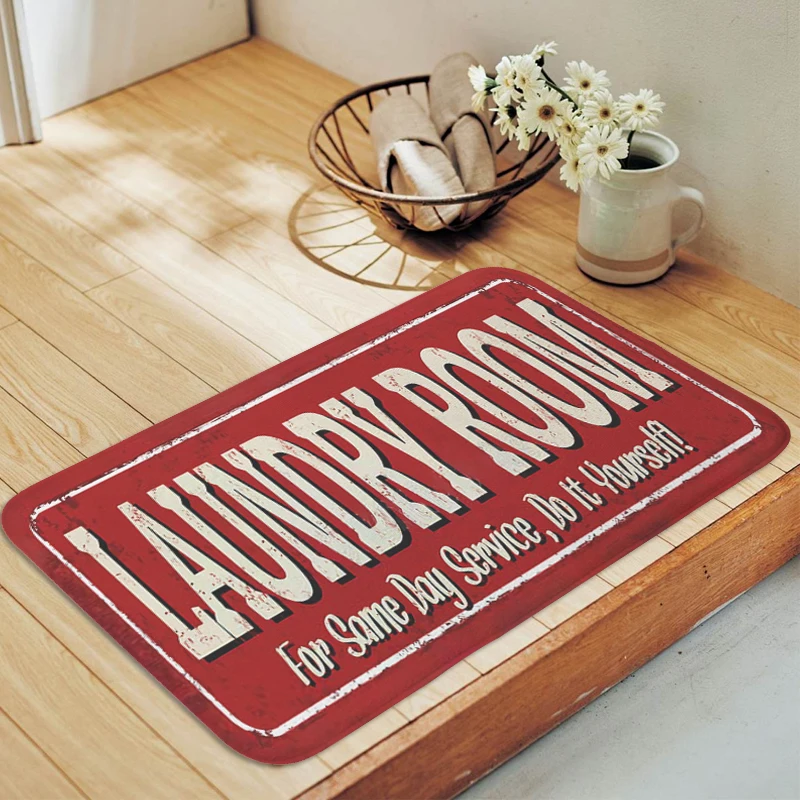 

Laundry Room Floor Mat Non-slip Hallway Kitchen Bedroom Rug Living Room Entryway Bathroom Carpet Soft Doormat Slip-resistant