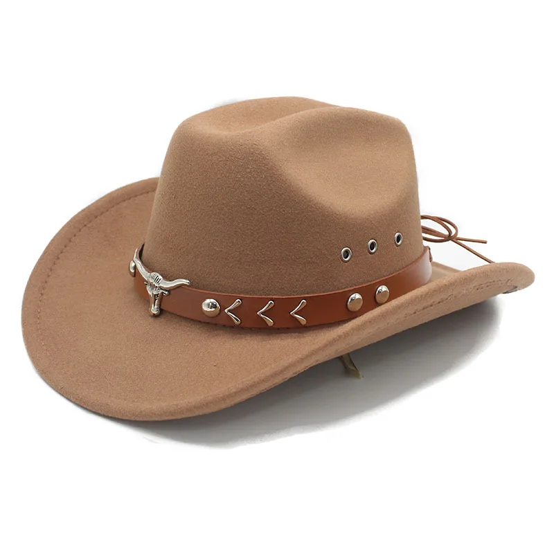 Vintage grenzüberschreitender Western-Cowboyhut Big-Edge Gentleman Cowgirl Jazz Hüte Feiertage Party Cosplay Cap Sombrero Hombre – Detail 11
