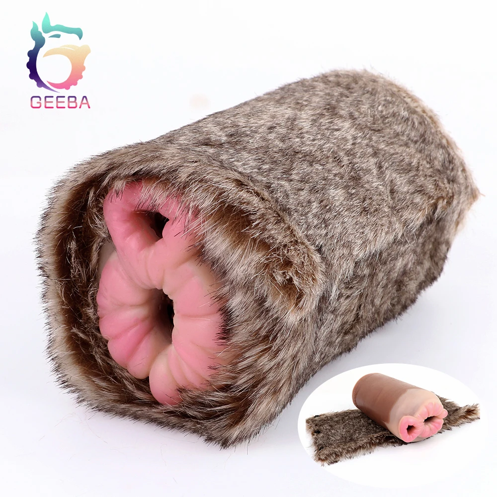 

GEEBA Fantasy Male Masturbator In Fur Pocket Pussy Stroker Furry Onahole Realistic Vaginal All-Pass Silicone Sex Toys For Men