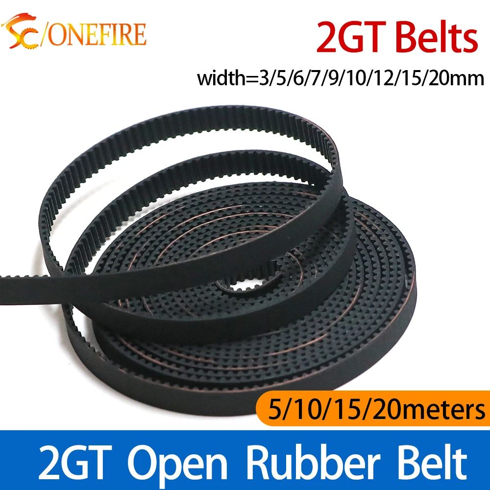 Timing Belts GT2 3mm 5mm 6mm 7mm 9mm 10mm 12mm 15mm 20mm Rubber with fiberglass Metric Trapezoid open belt CNC Textile Machinery