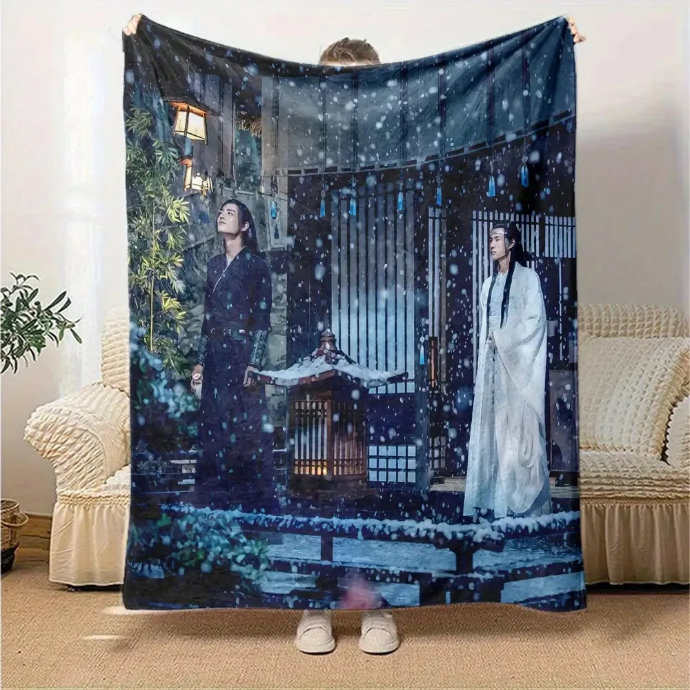 Customize Untamed Xiaozhan Wangyibo Fleece Blanket- Soft& Cozy Flannel, Naps, Sofa, Travel, Office, and Camping, All-Season Deco