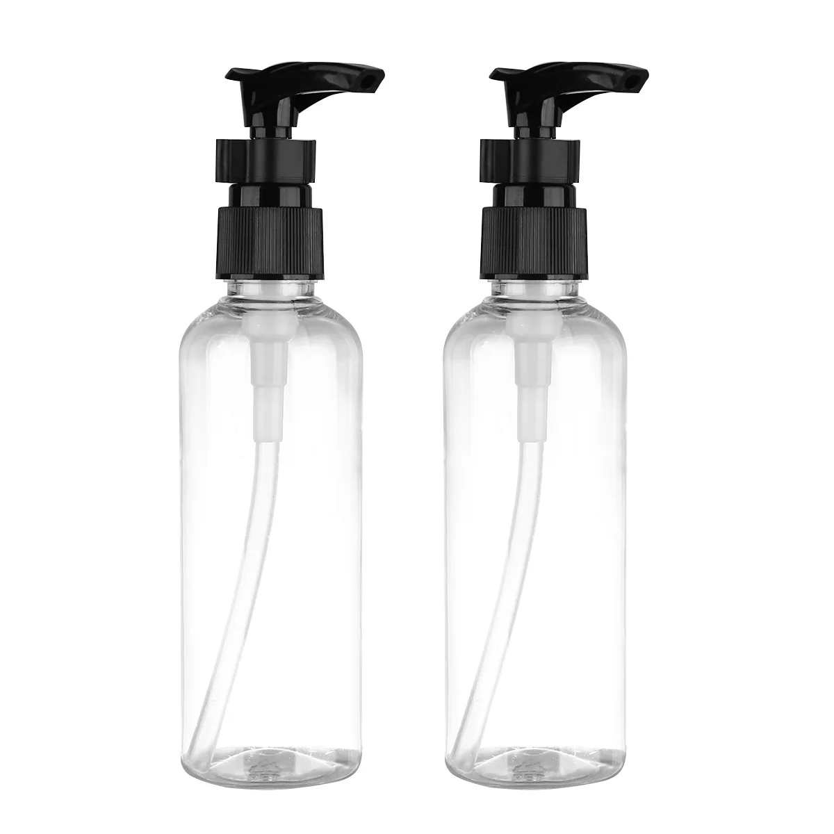 

4 PCS Press Bottle Small Travel Containers Mini Lotion Bottles Dispenser Shampoo Makeup Plastic for