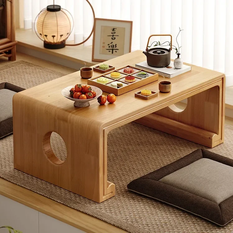 Solid Wood Bay Window Table Household Coffee Sill Low Tea Table Japanese Tatami Kang  Bed Small  Living Room Furniture