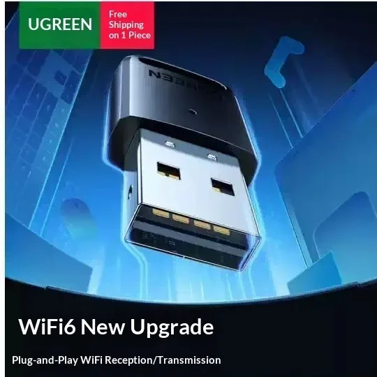 UGREEN CM760 AX300 WiFi 6 USB Wireless Network Adapter 300Mbps 2.4GHz for Windows 10 11 Linux PC Laptop