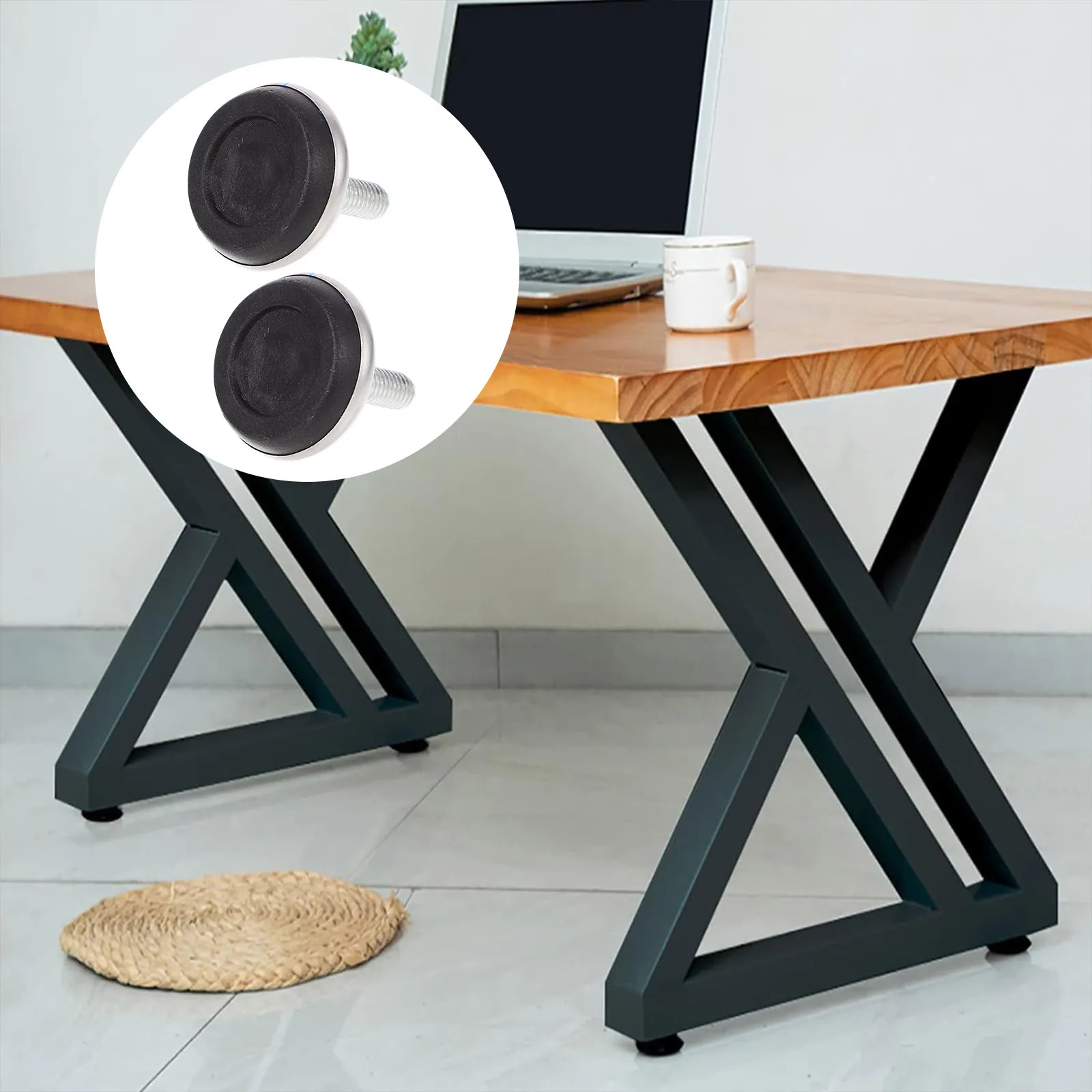 10 قطعة المسمار على الأثاث التسوية قدم أقدام أثاث قابل للتعديل لكرسي الجدول مكتب المعادن التسوية المضادة للانزلاق الاهتزاز الضوضاء