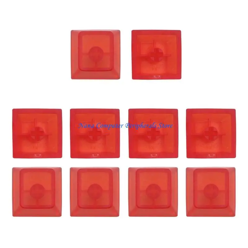 คีย์บอร์ดเกม F68C 10PCS ความสูงดั้งเดิมชั้นความโปร่งใสชั้น PC MATTE MATTE Backlit KeyCap