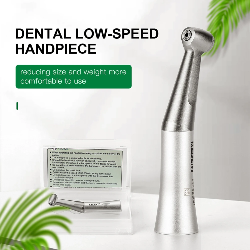 1:1 ângulo contra azdent handpiece dental de baixa velocidade fg 1.6mm bur contra ângulo handpiece movimentação direta 20,000rpm