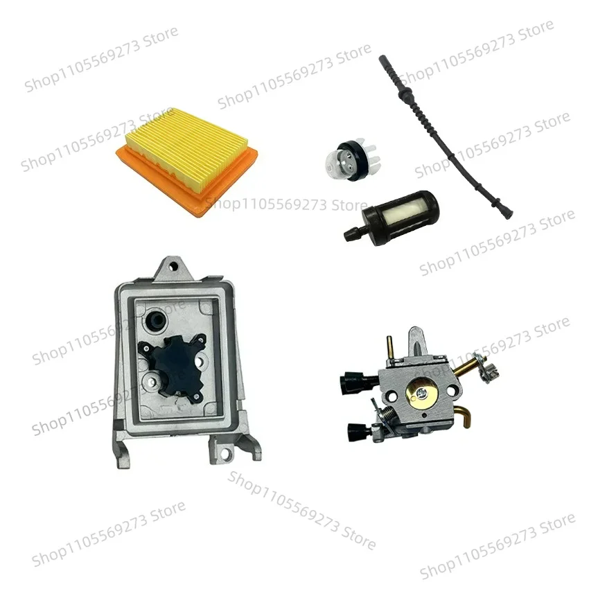 Base de filtro de aire para carburador, línea de combustible, punta de filtro de combustible, bomba de combustible para desbrozadora Stihl FS120 FS450, compatible con Farmertec