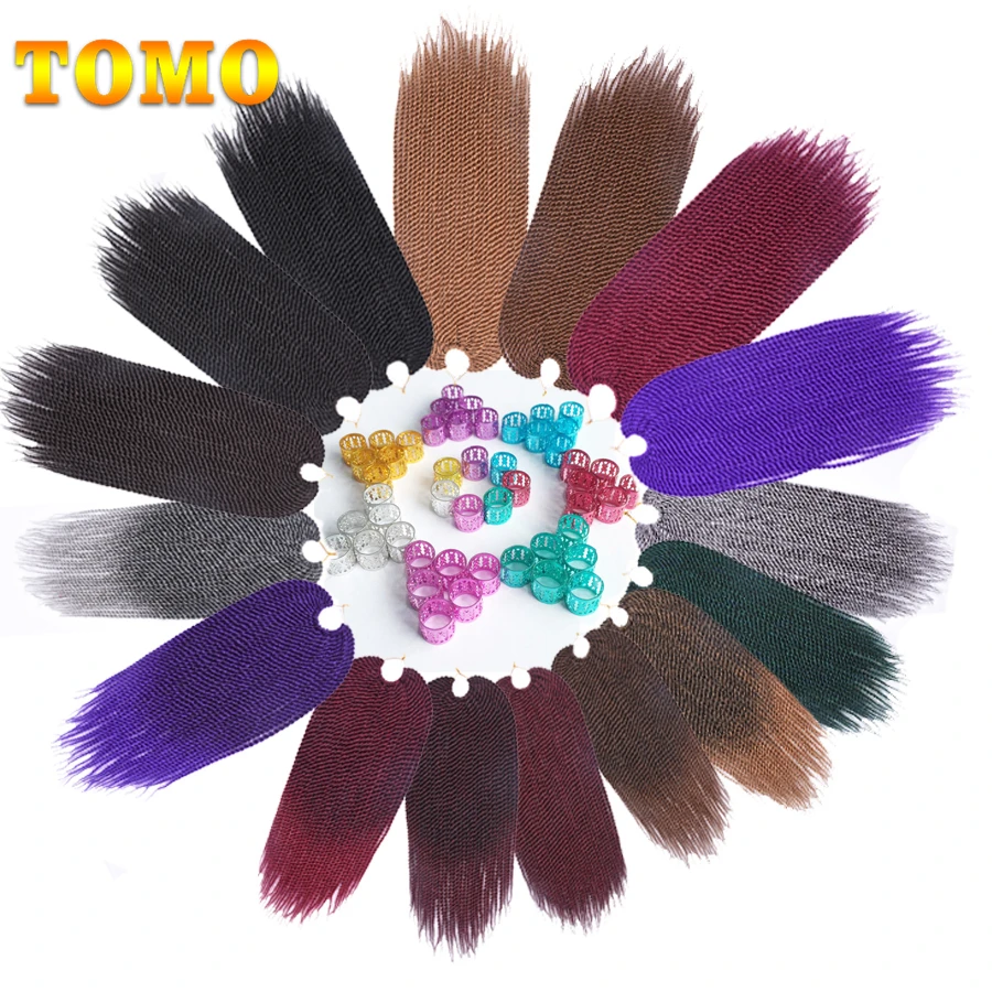 TOMO Senegalese Twist Crochet trecce capelli 14 18 22 pollici Ombre Senegal Twist trecce sintetiche all'uncinetto acconciatura per donne nere