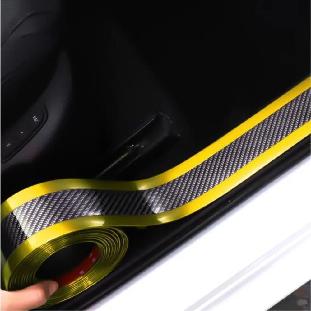 Car Stickers Protector Film Car Door Edge Anti Scratch Door Sill Protect Carbon Fiber Bumper Anti-collision Stickers Car Styling