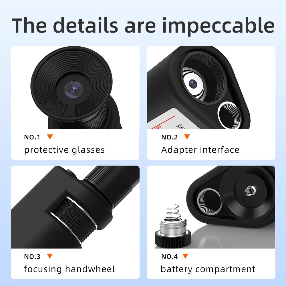 Natalink Handheld Fiber Optic Microscope with 100/200/400X Magnification and CL Light for Precise Fiber Endface Inspection